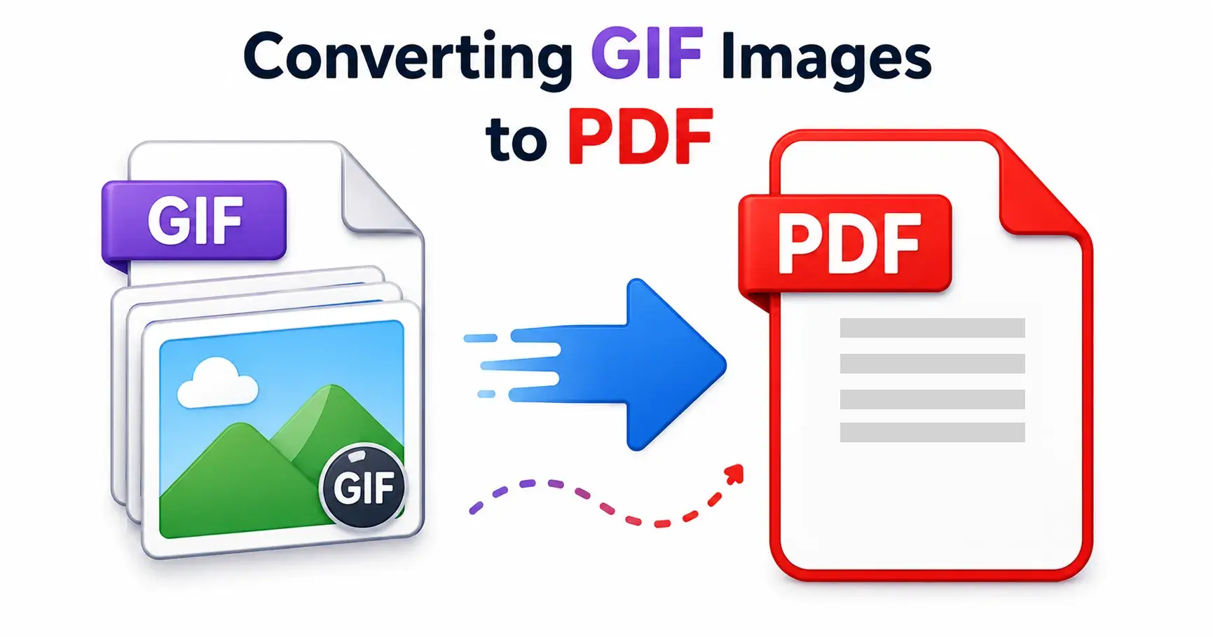 Animation frames and film strips representing GIF format